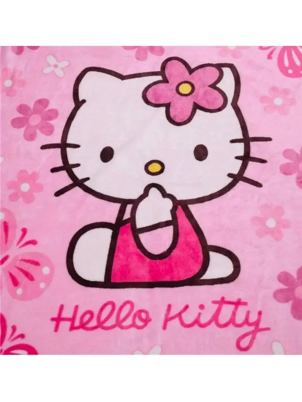 New - Warm & Fuzzy Hello Kitty Plush Blanket